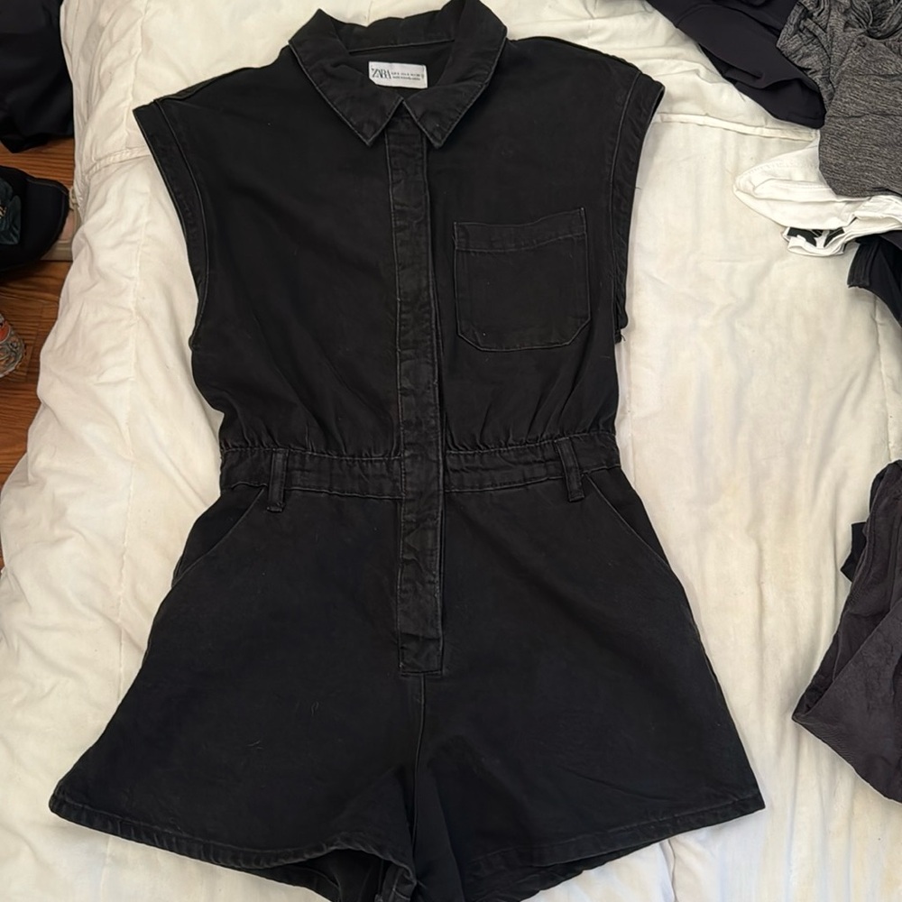 Zara denim romper EUC